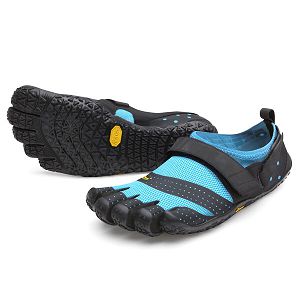 Vibram V-Aqua Black/Light Blue Womens Watersports Shoes | India-138496